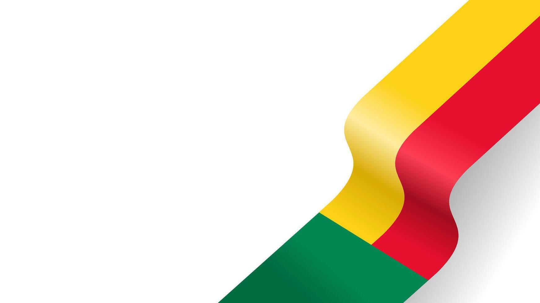 Happy Benin Independence Day August 1st Celebration Design Illustration. wavy flag vector