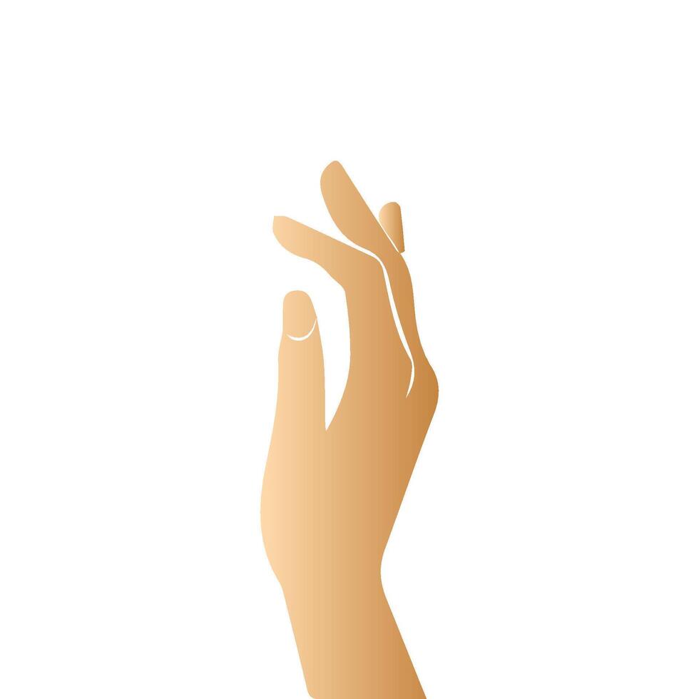 Hand pose, Cartoon human palms and wrist vector