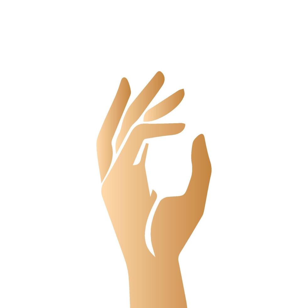 Hand pose, Cartoon human palms and wrist vector