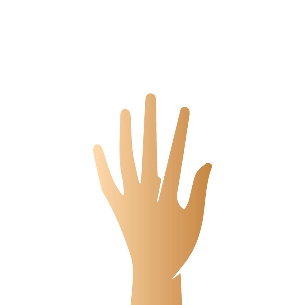 Hand pose, Cartoon human palms and wrist vector