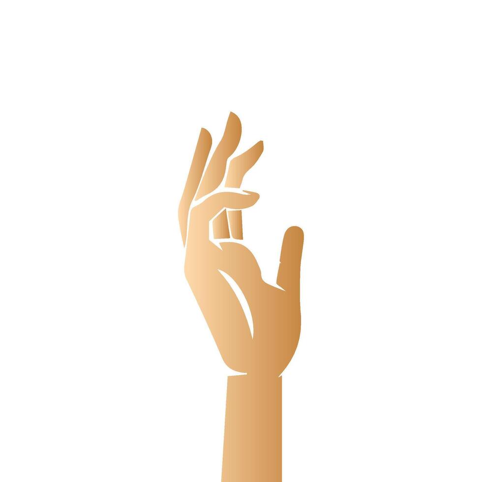 Hand pose, Cartoon human palms and wrist vector
