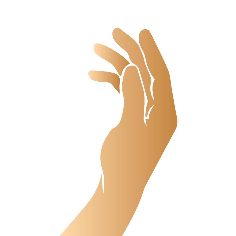 Hand pose, Cartoon human palms and wrist vector