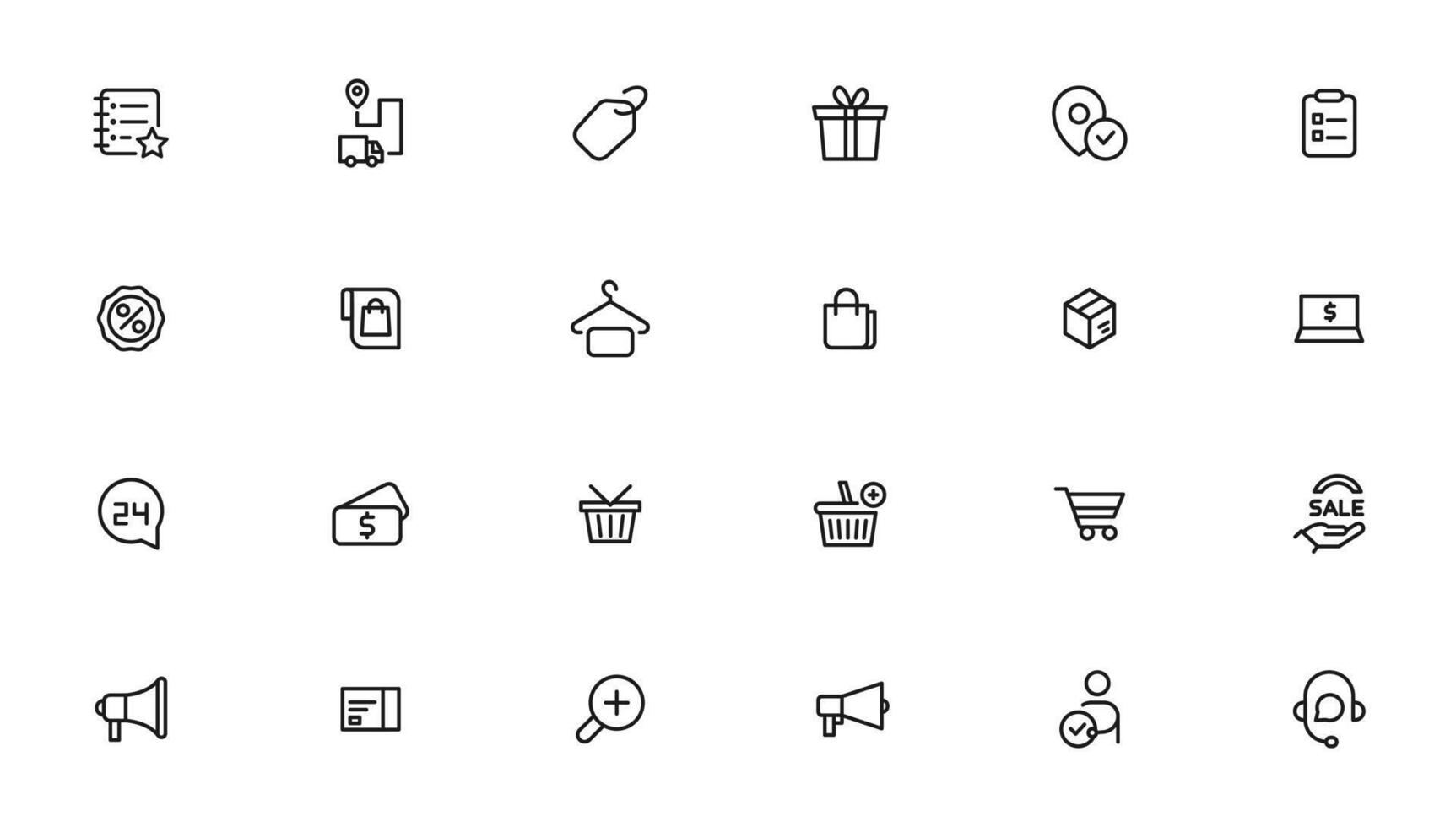 e-Commerce and shopping icons vector