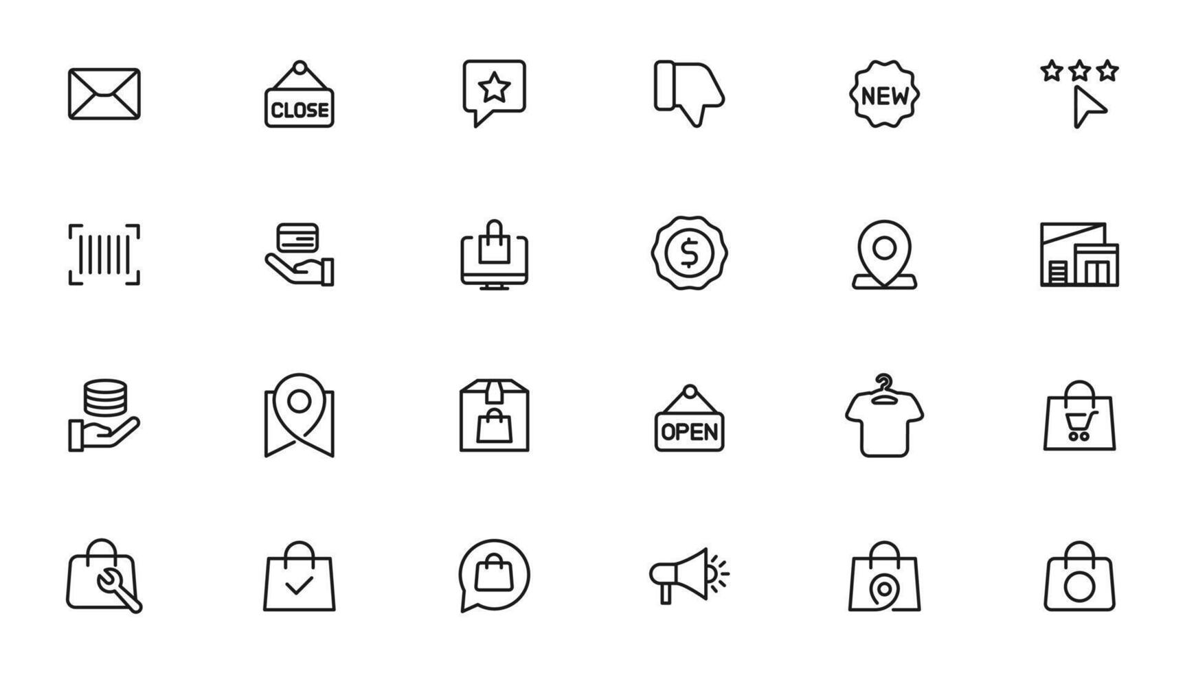 e-Commerce and shopping icons vector