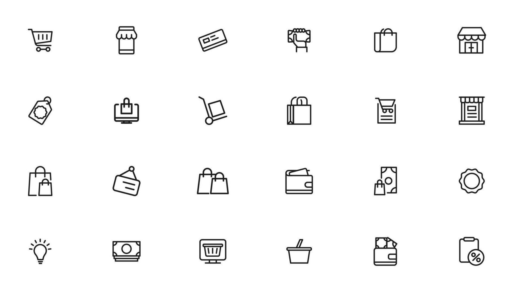 e-Commerce and shopping icons vector
