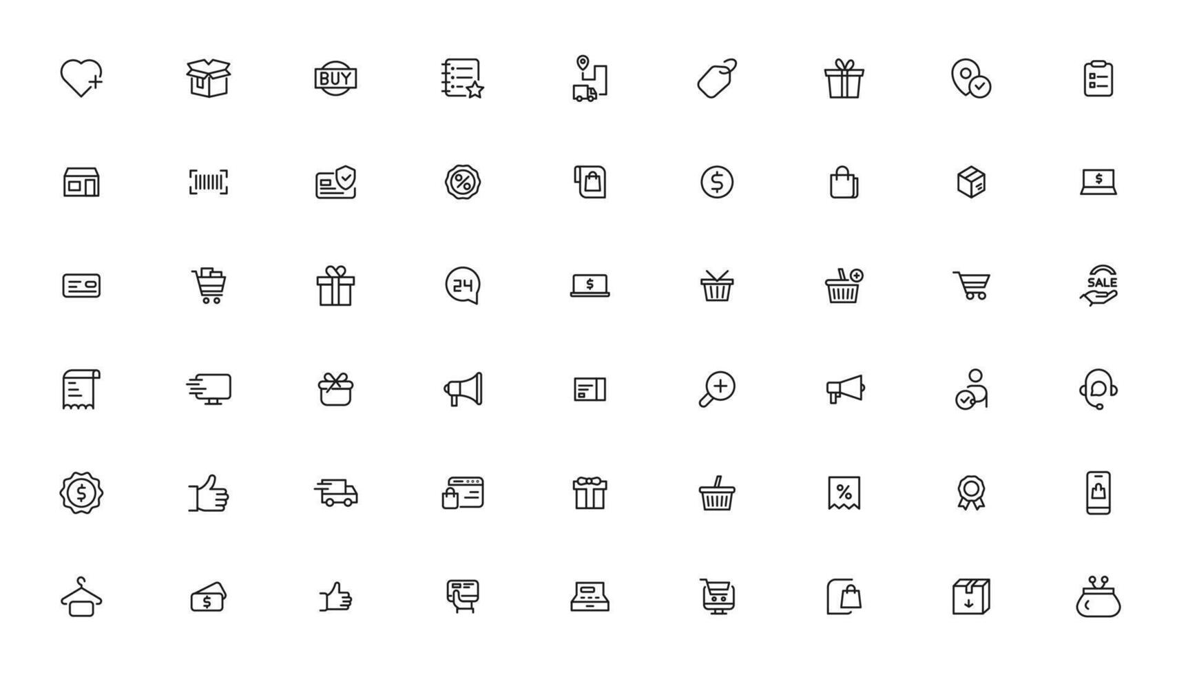 e-Commerce and shopping icons vector