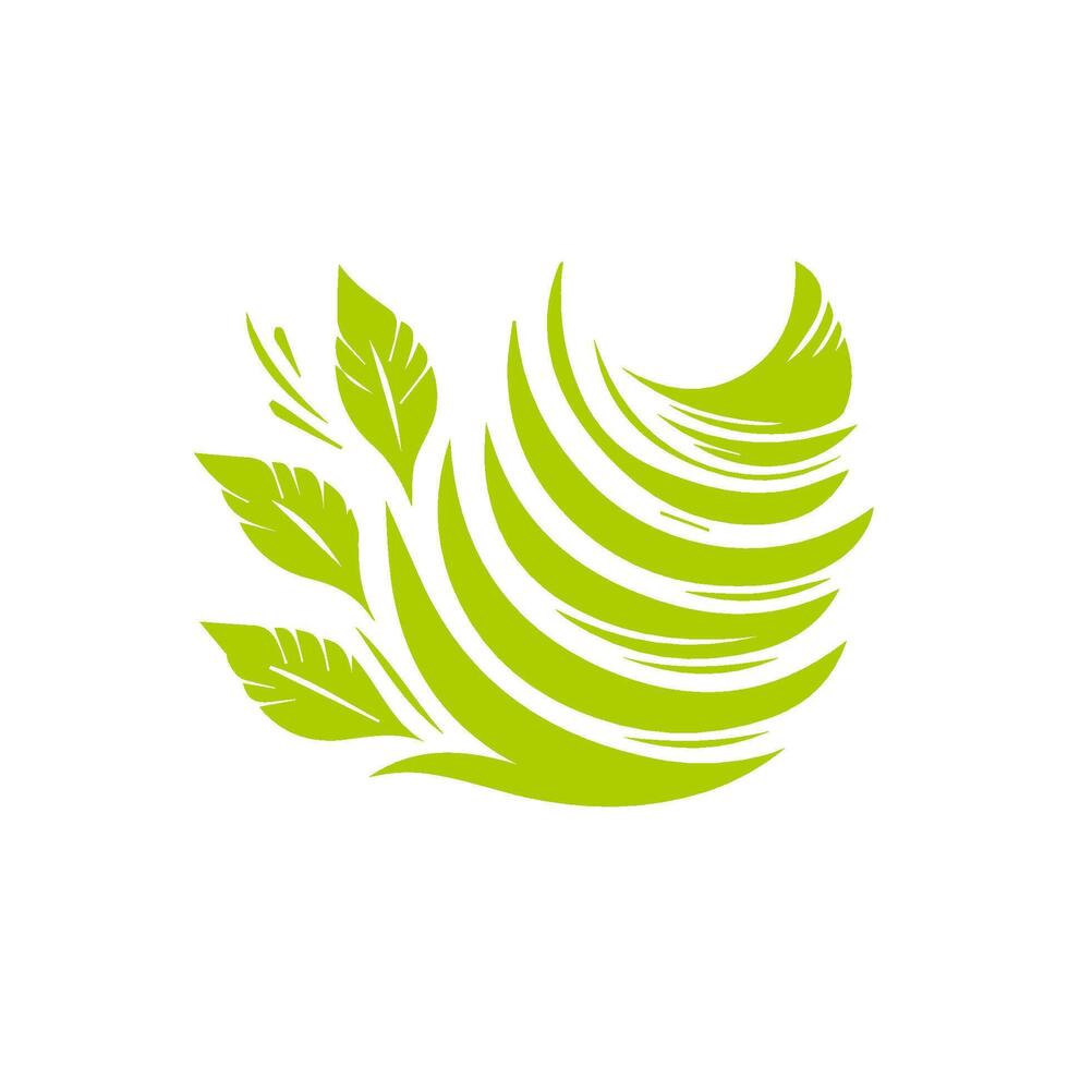 Green leaf icon. Leaves icon on isolated background. Collection green leaf. Elements design for natural, eco, vegan, bio labels vector