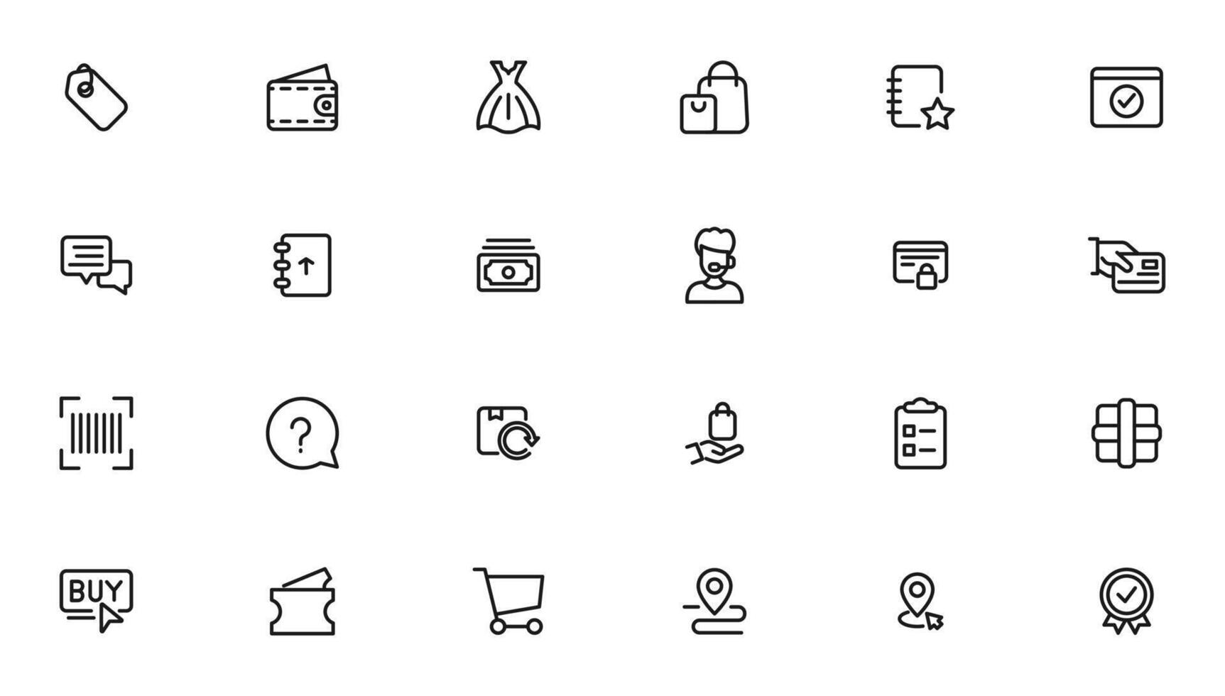 e-Commerce and shopping icons vector