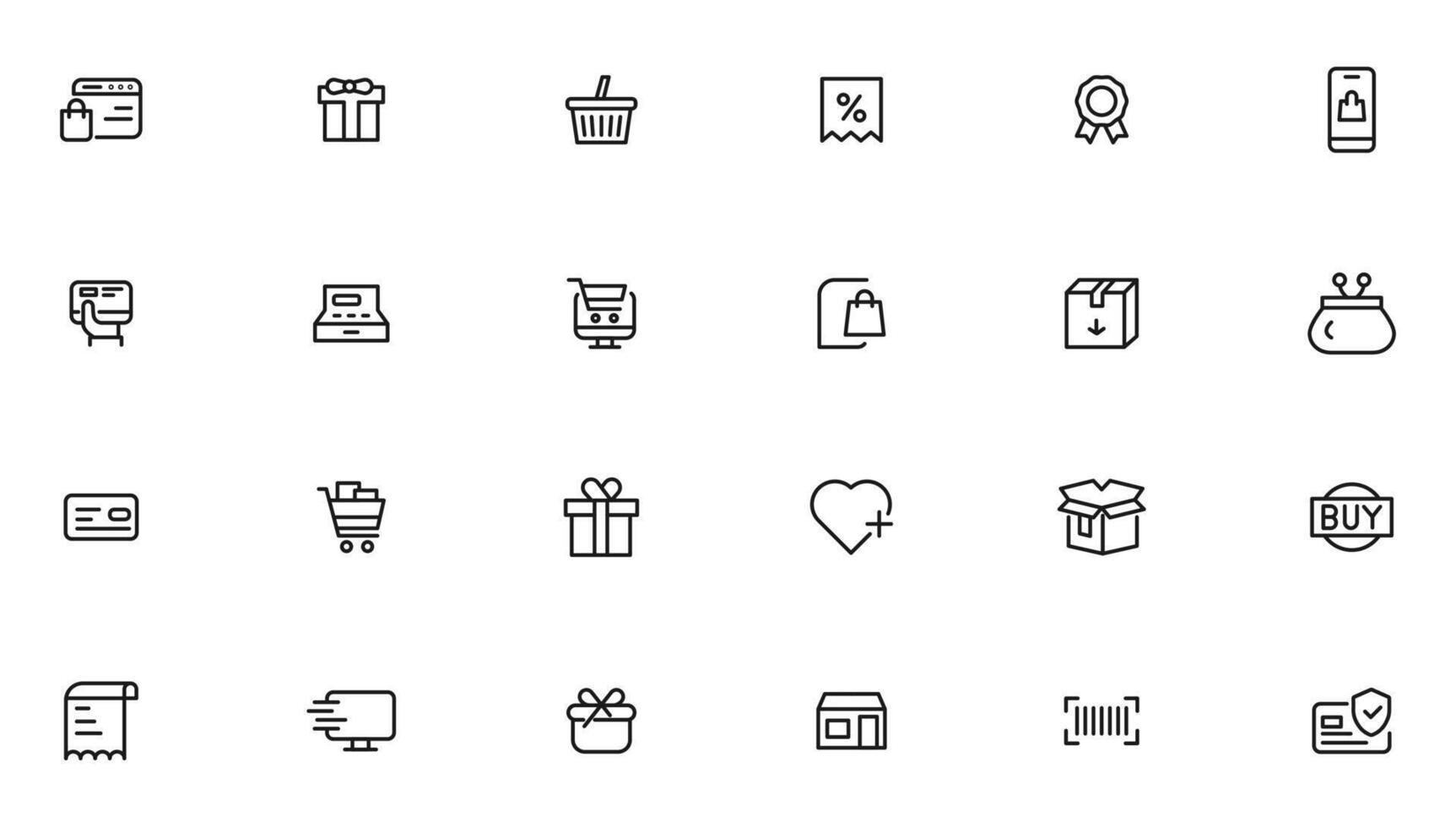 e-Commerce and shopping icons vector