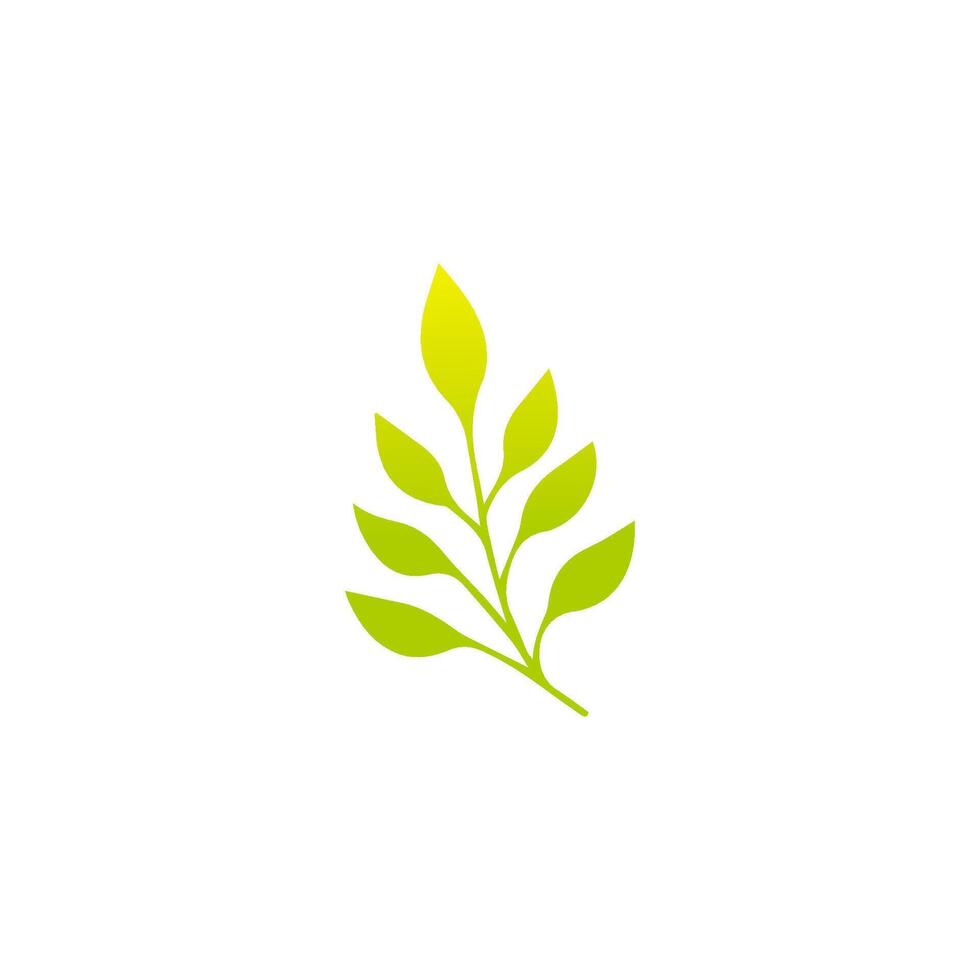 Green leaf icon, Elements design for natural, eco, vegan, bio label vector