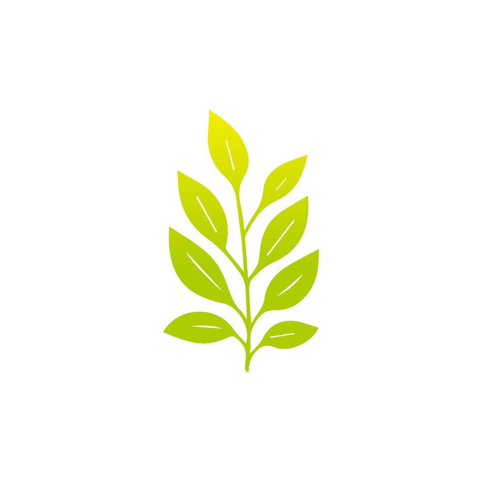Green leaf icon, Elements design for natural, eco, vegan, bio label vector