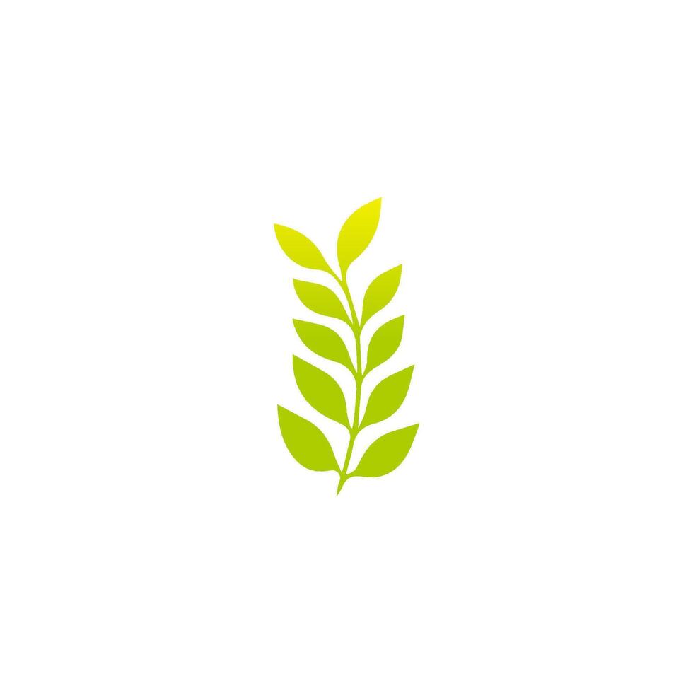 Green leaf icon, Elements design for natural, eco, vegan, bio label vector