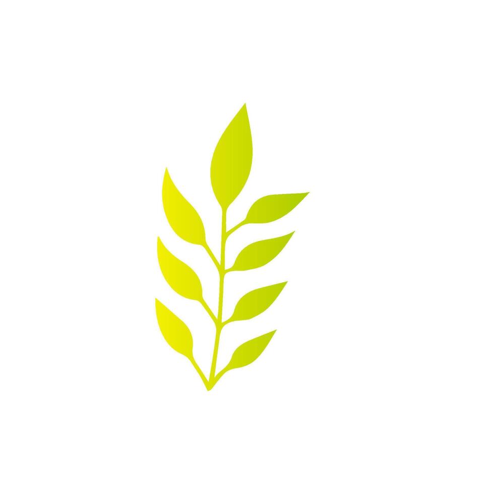 Green leaf icon, Elements design for natural, eco, vegan, bio label vector