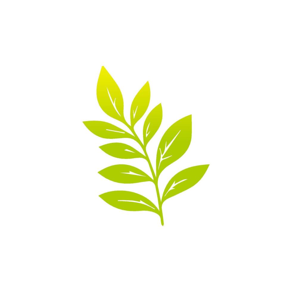 Green leaf icon, Elements design for natural, eco, vegan, bio label vector