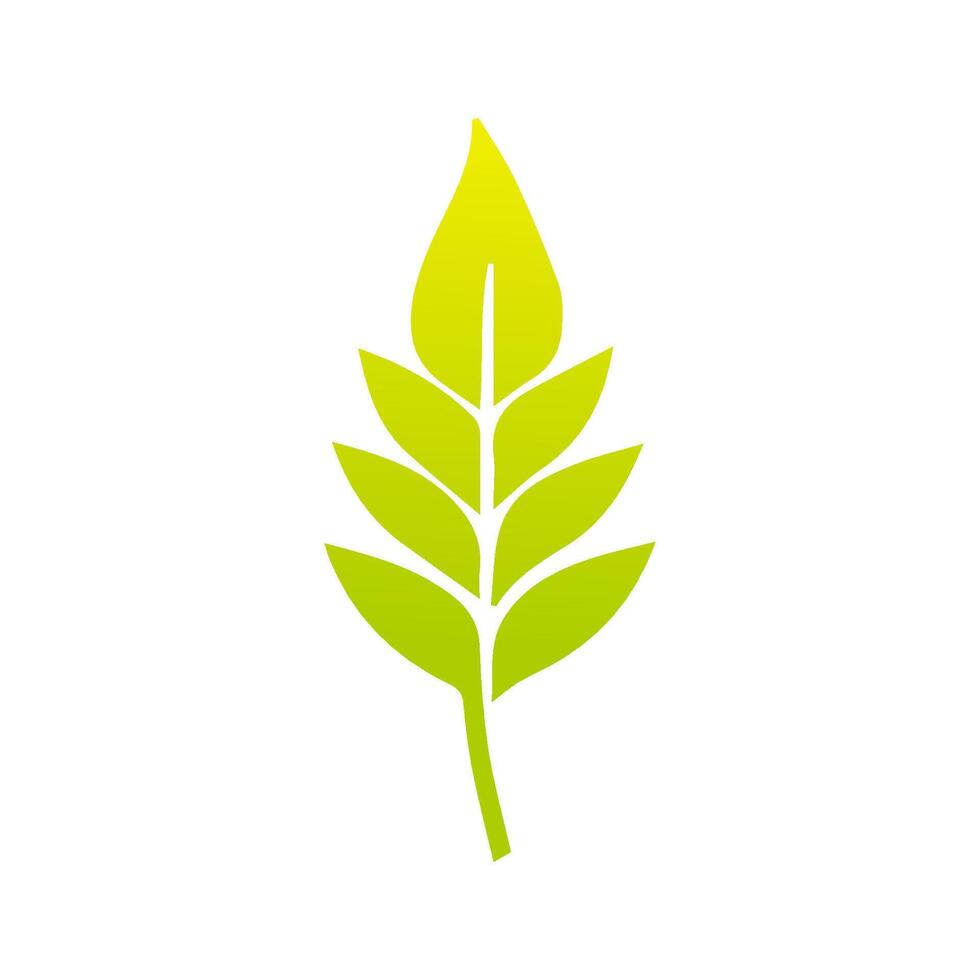 Green leaf icon, Elements design for natural, eco, vegan, bio label vector