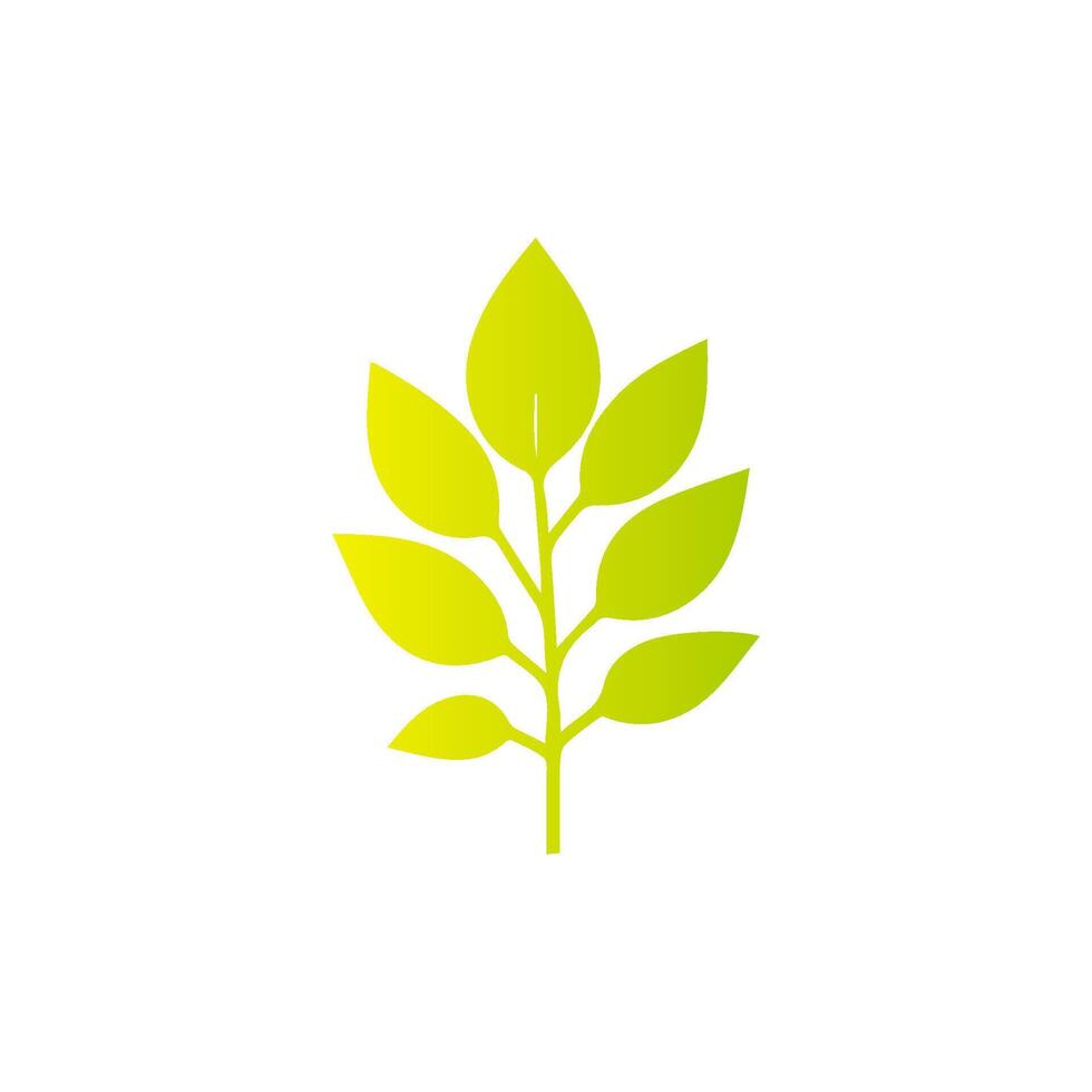 Green leaf icon, Elements design for natural, eco, vegan, bio label vector