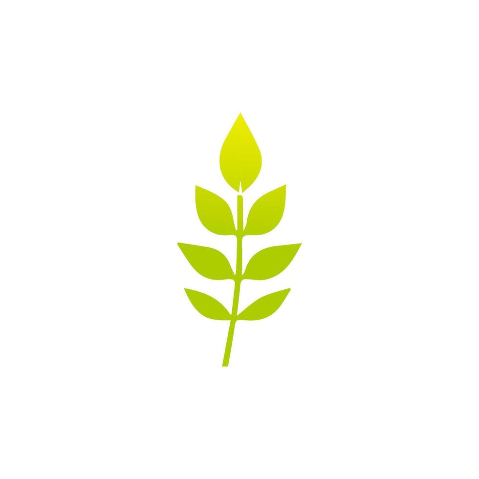 Green leaf icon, Elements design for natural, eco, vegan, bio label vector