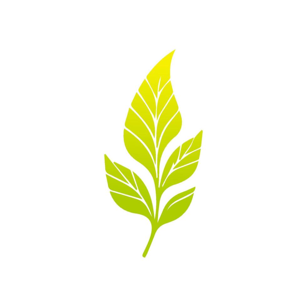 Green leaf icon, Elements design for natural, eco, vegan, bio label vector