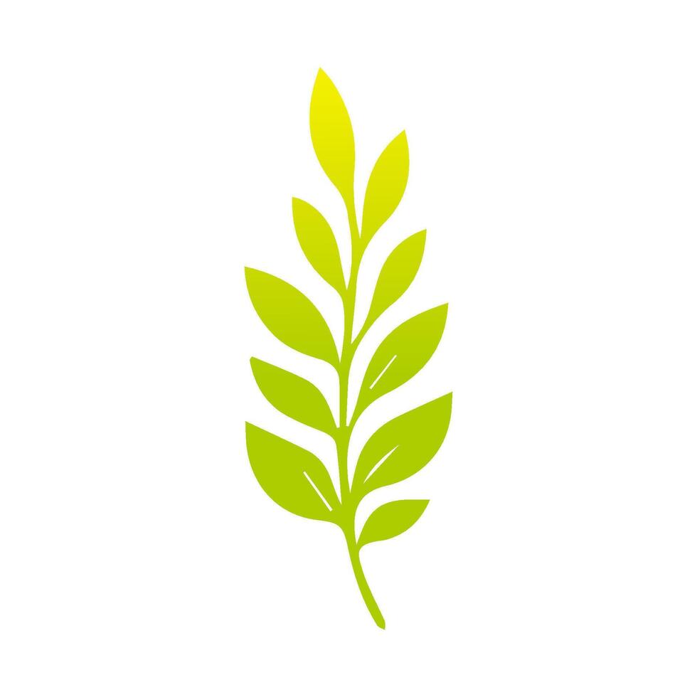 Green leaf icon, Elements design for natural, eco, vegan, bio label vector