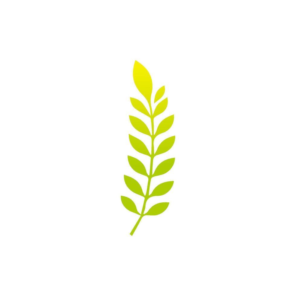 Green leaf icon, Elements design for natural, eco, vegan, bio label vector