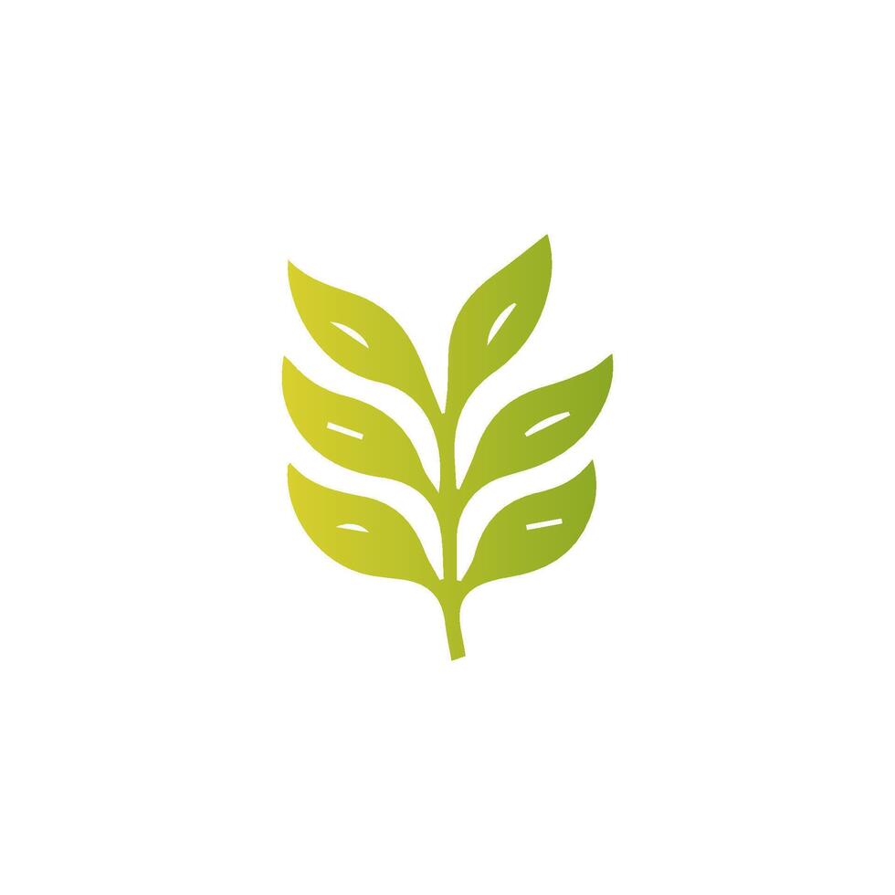 Green leaf icon, Elements design for natural, eco, vegan, bio label vector