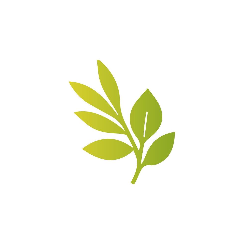 Green leaf icon, Elements design for natural, eco, vegan, bio label vector