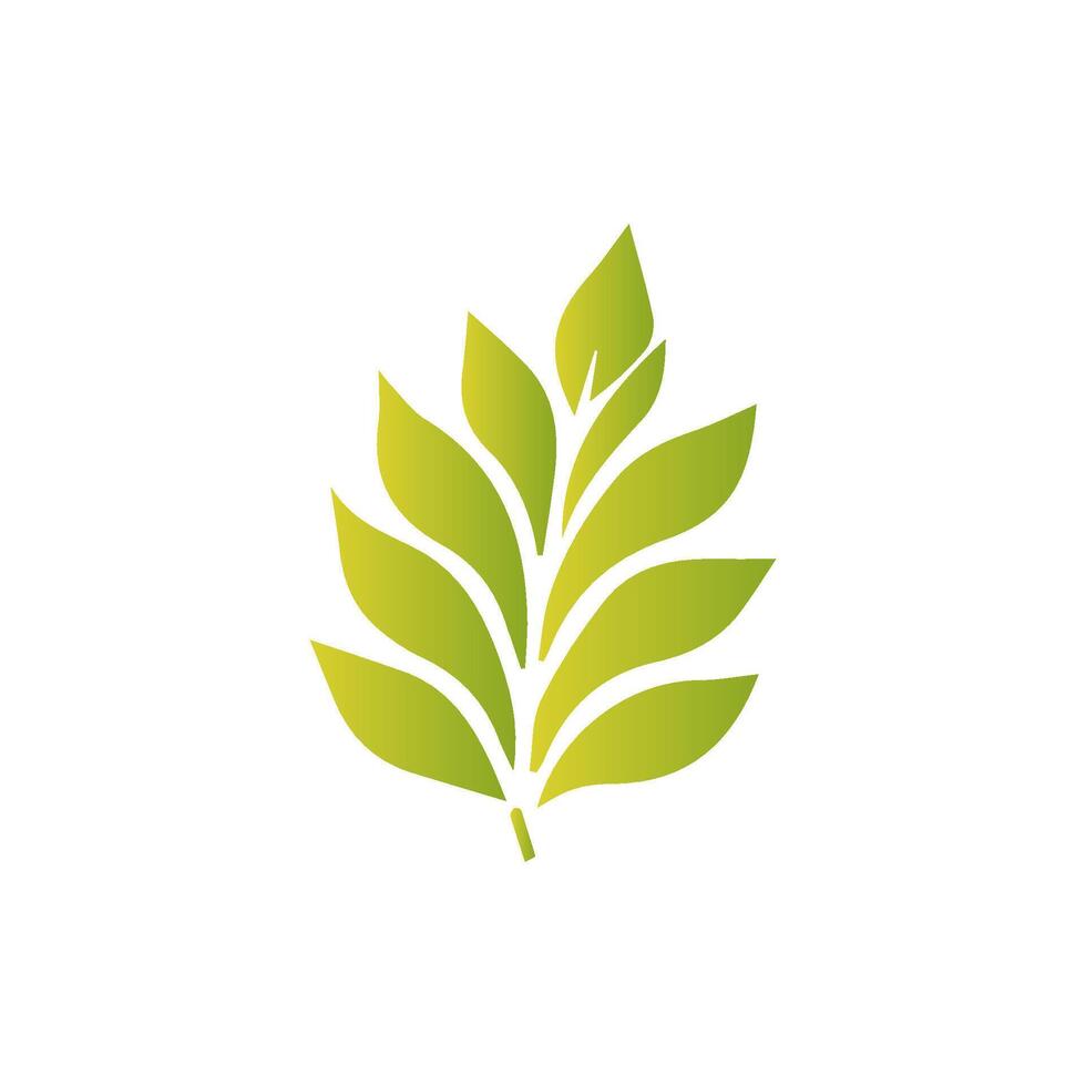 Green leaf icon, Elements design for natural, eco, vegan, bio label vector