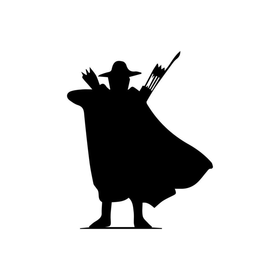archer silhouette logo template vector