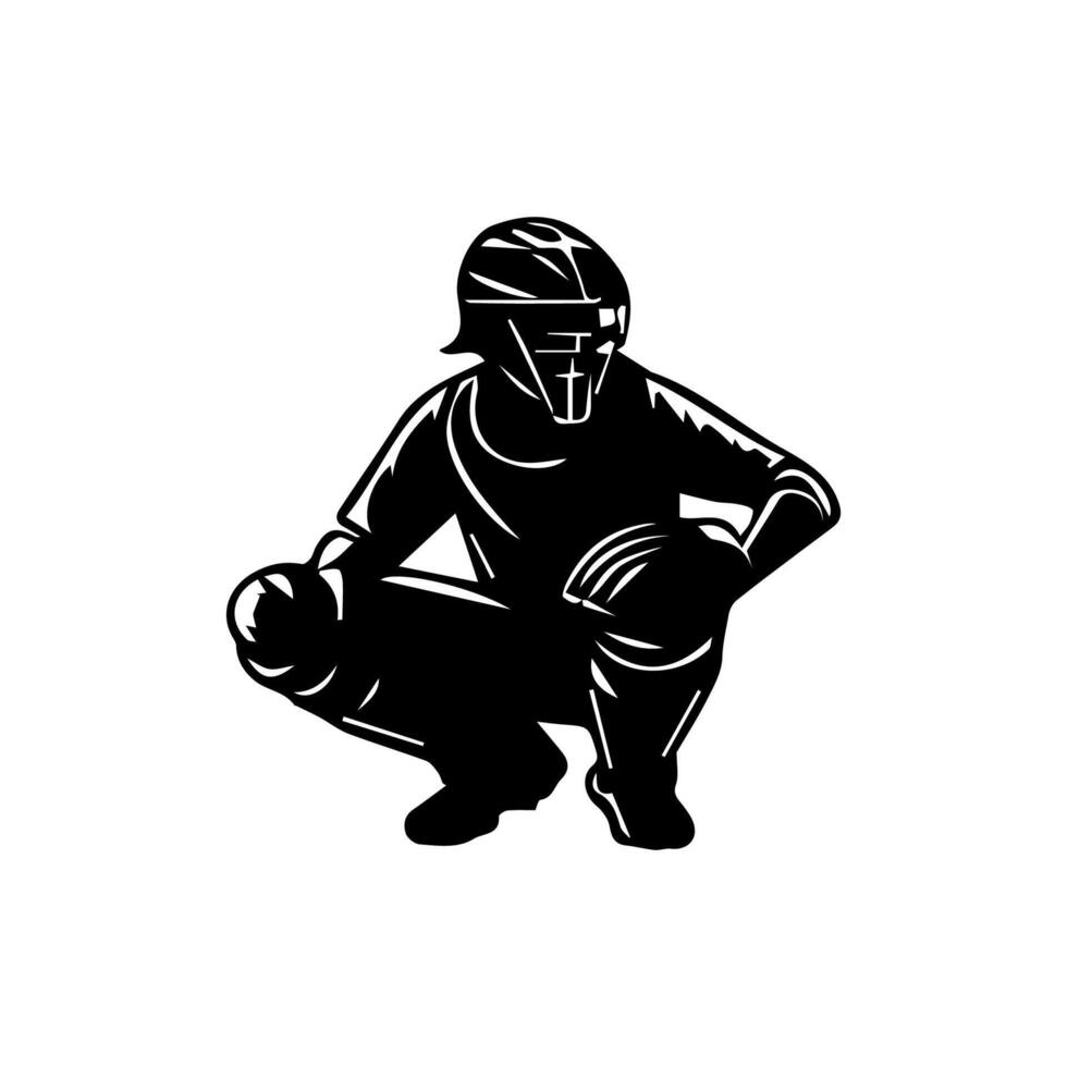baseball player silhouette vector