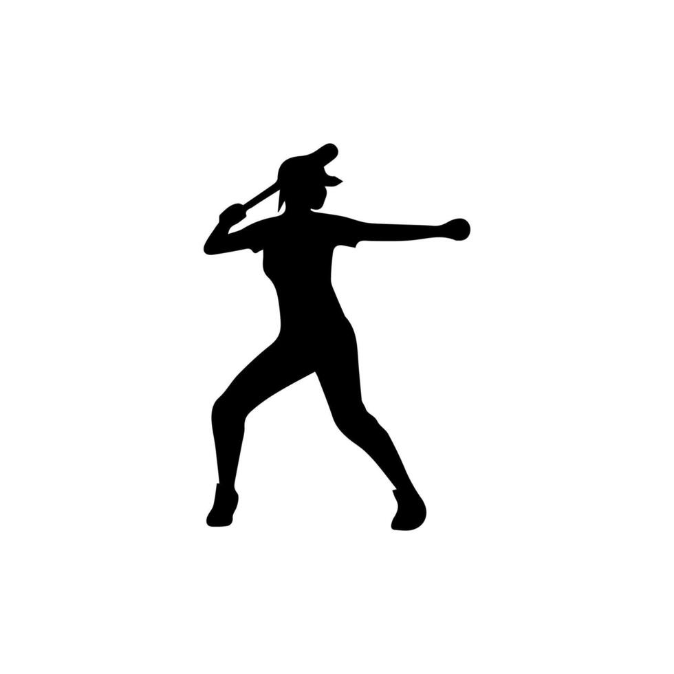 baseball player silhouette vector