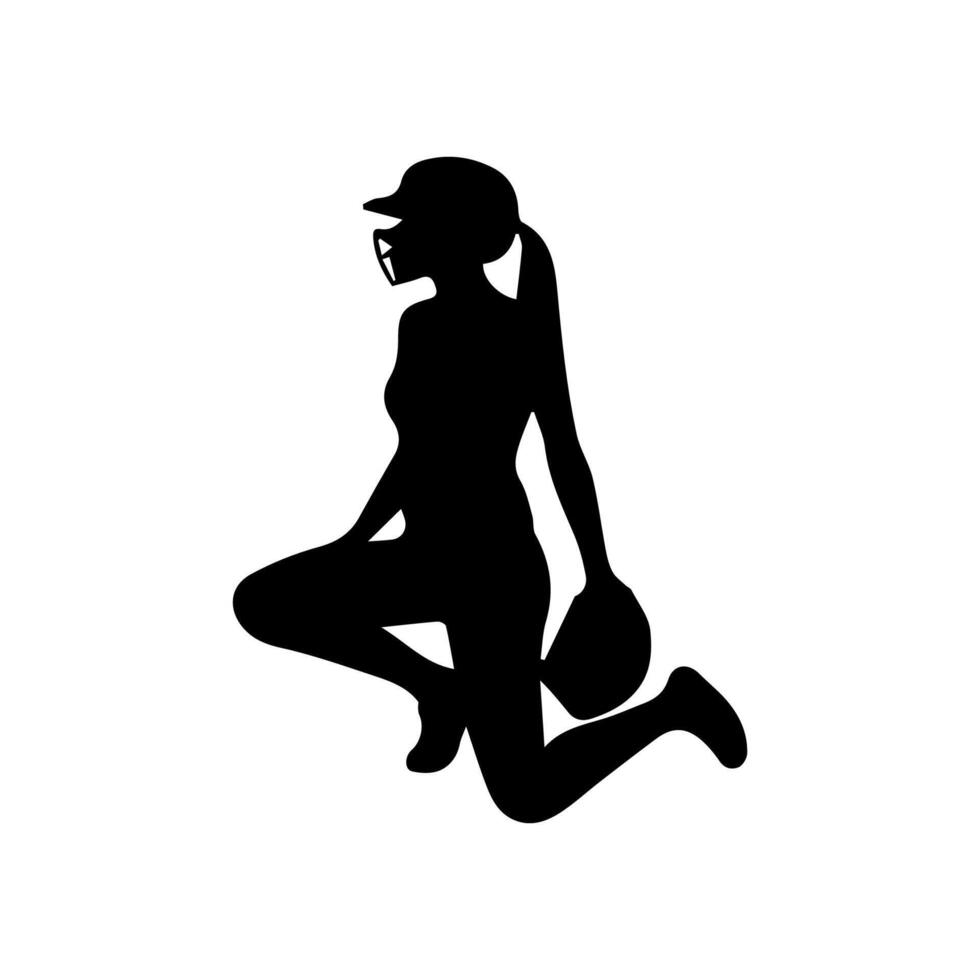 baseball player silhouette vector