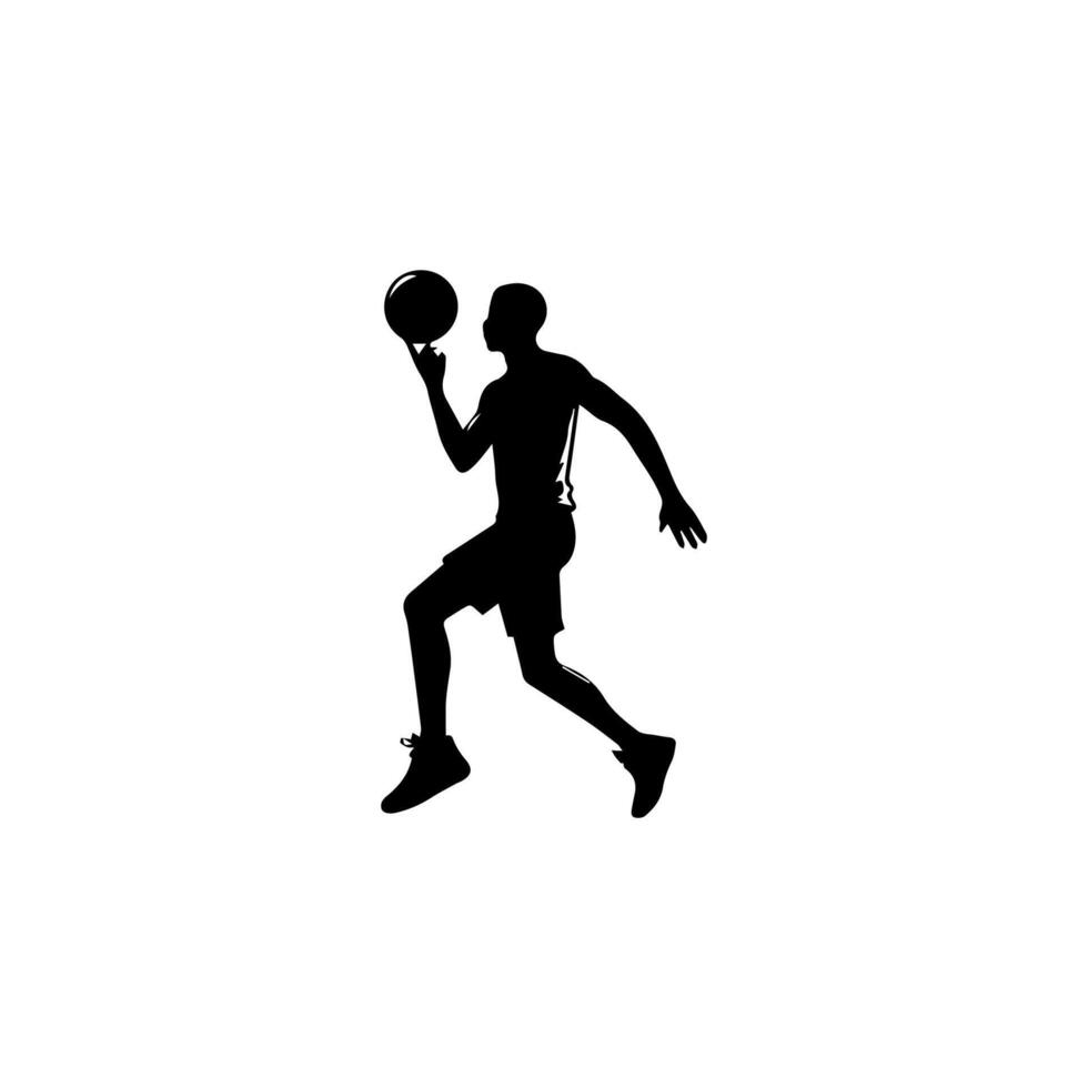 Basketball player silhouette illustration vector