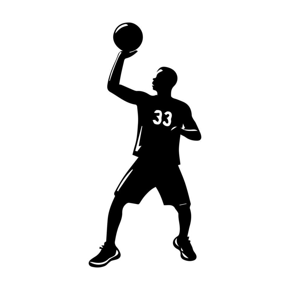 Basketball player silhouette illustration vector