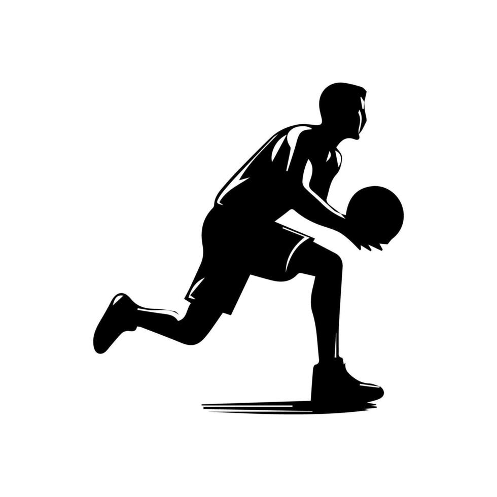 Basketball player silhouette illustration vector