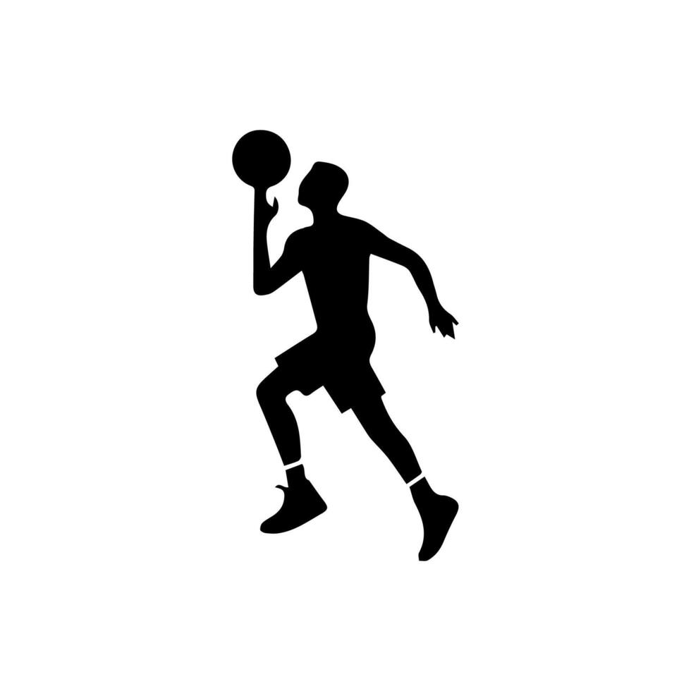 Basketball player silhouette illustration vector