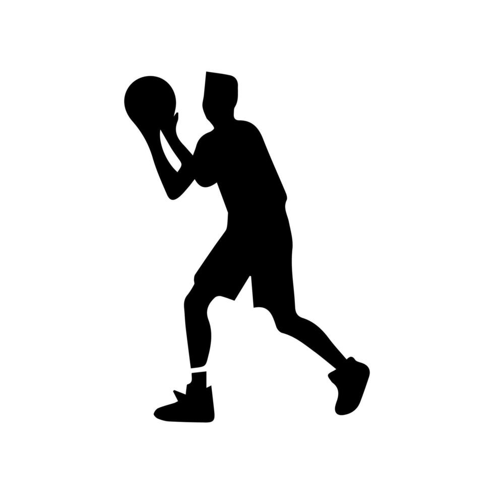 Basketball player silhouette illustration vector