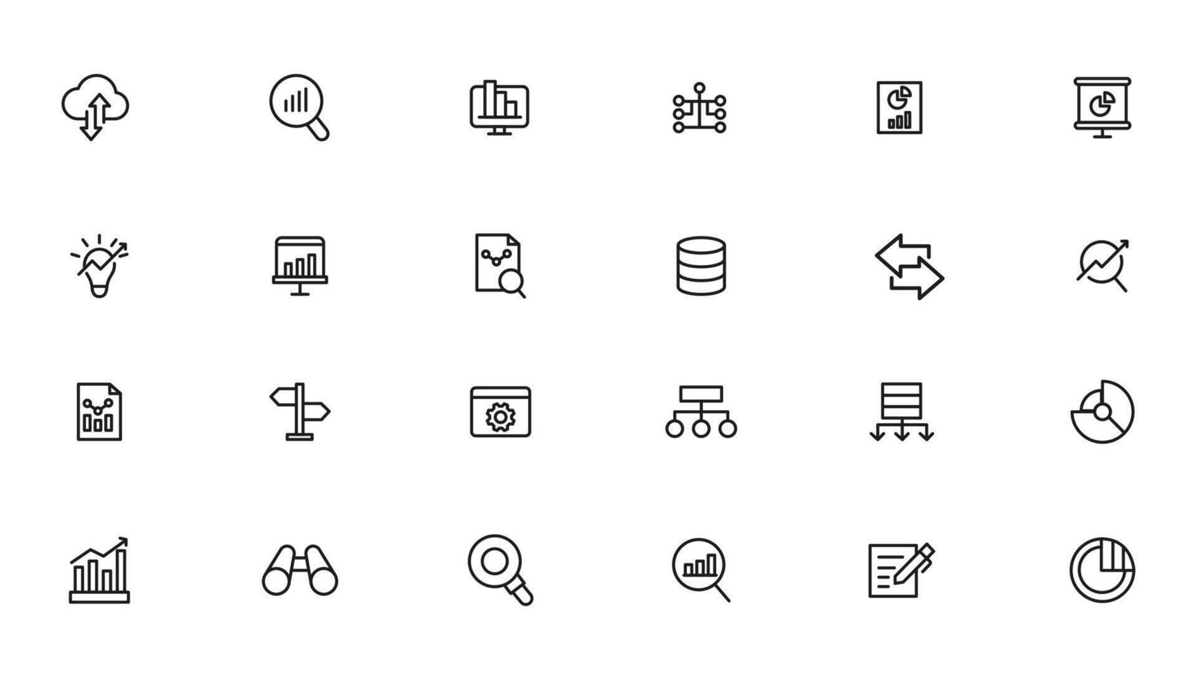Business graphs and charts icons vector