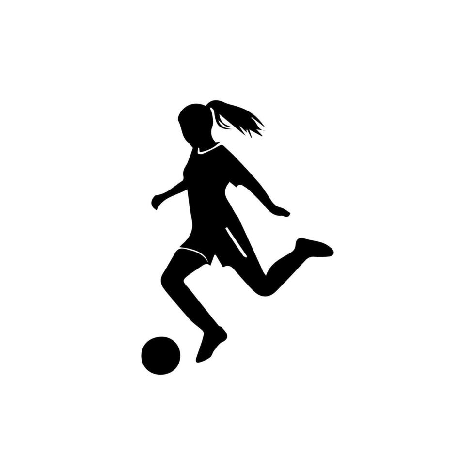 football player silhouette with ball vector