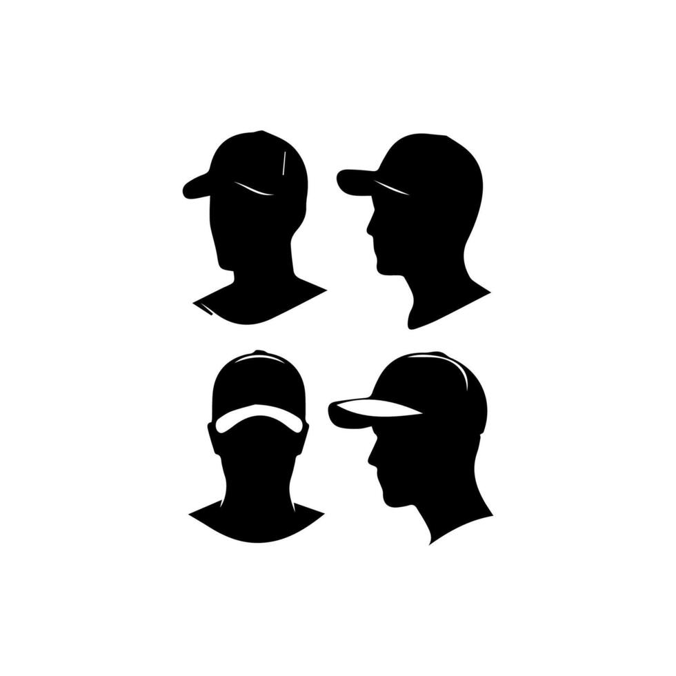 Man wearing baseball cap vector