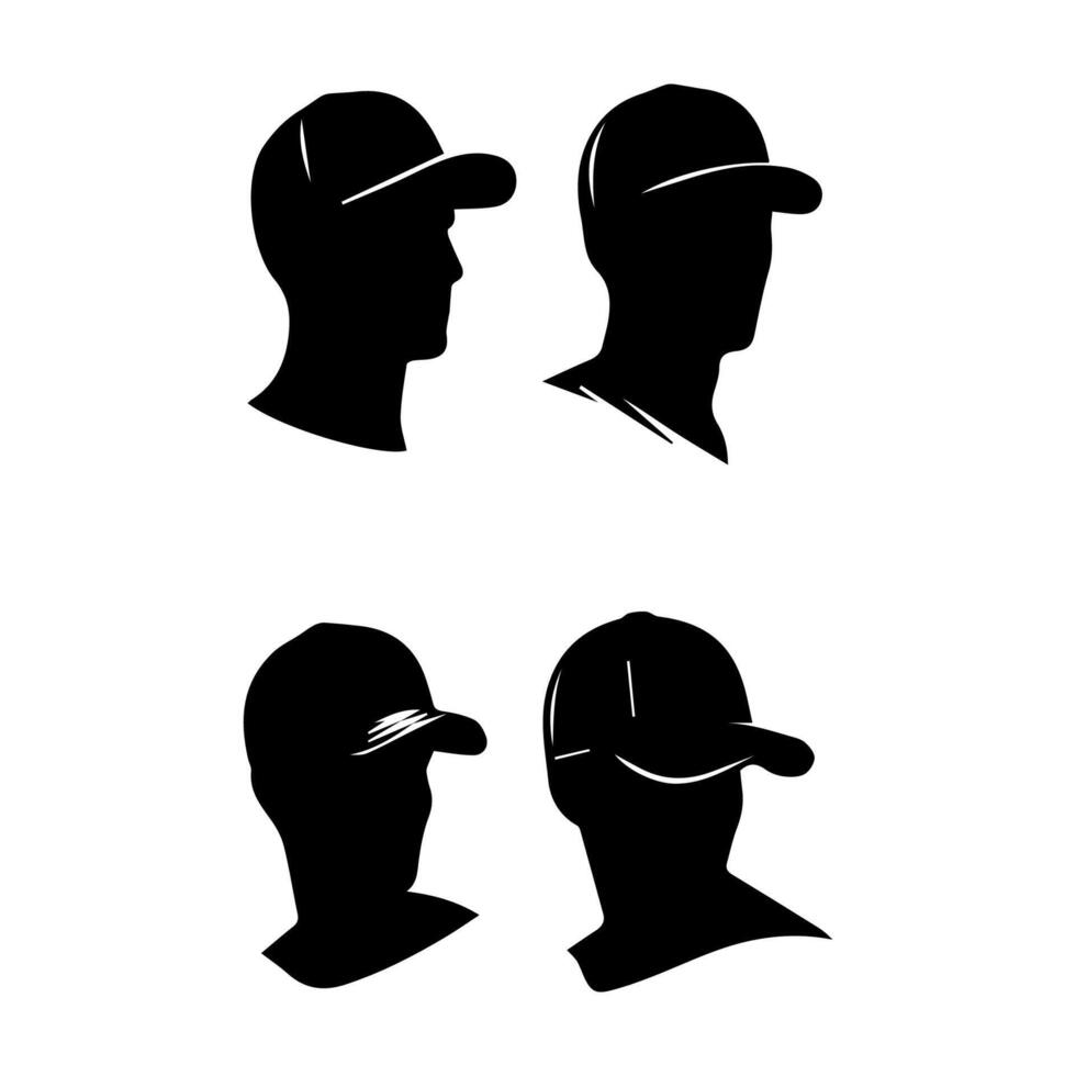 Man wearing baseball cap vector