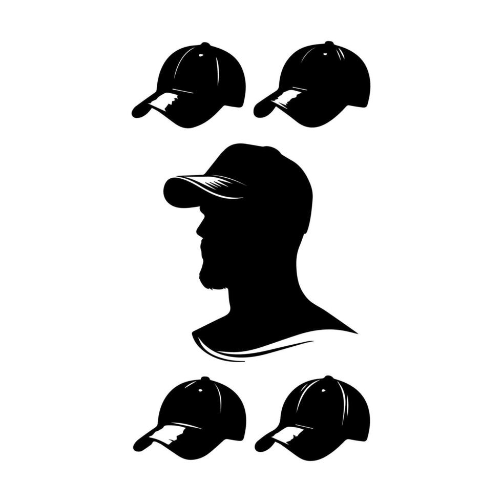 Man wearing baseball cap vector
