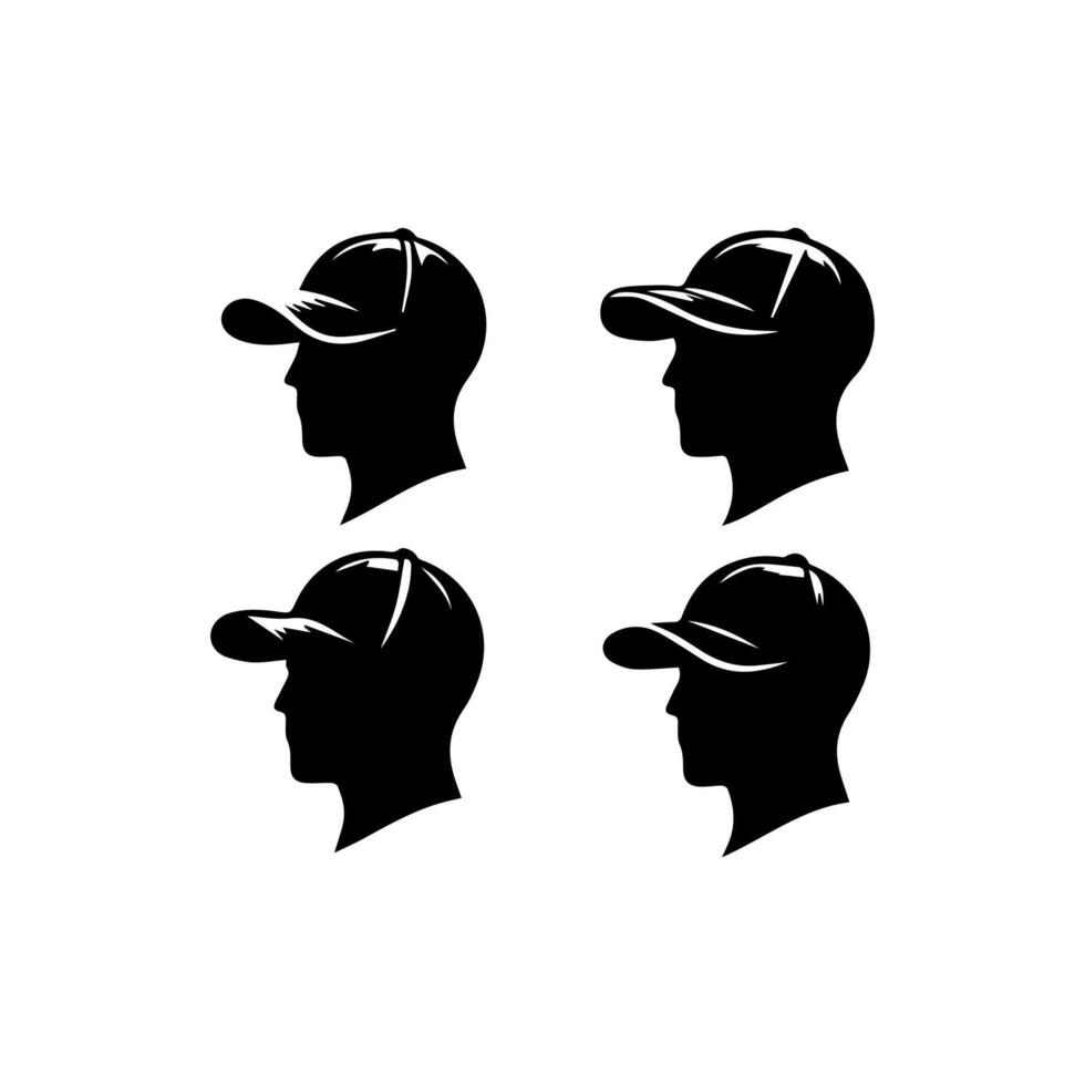 Man wearing baseball cap vector