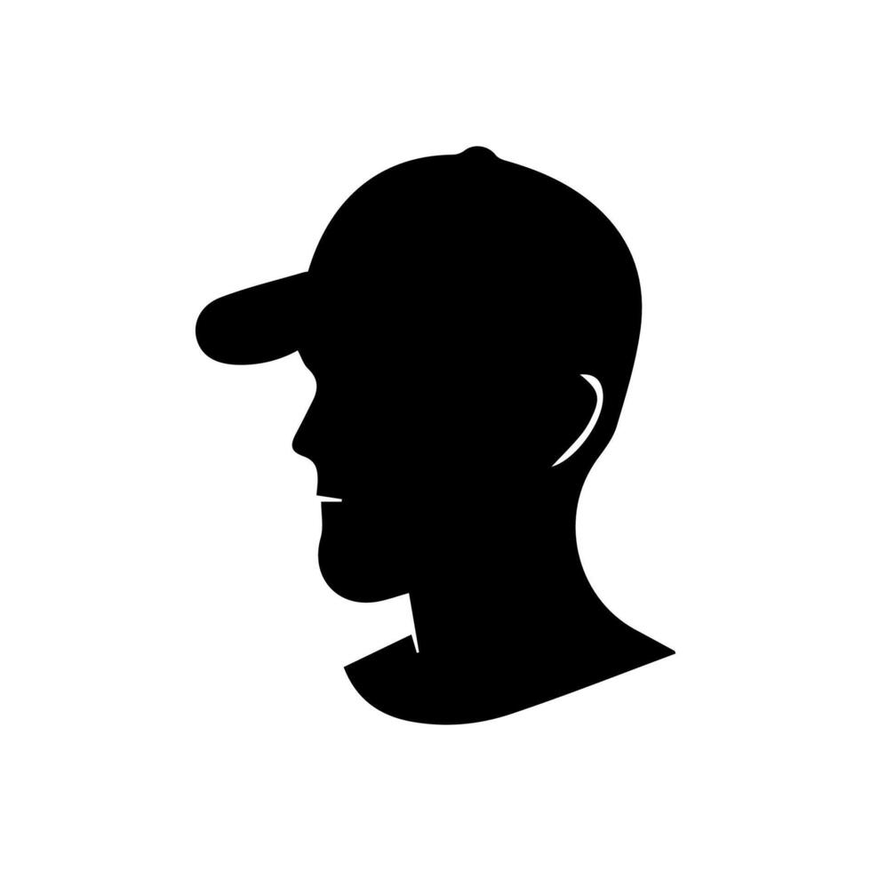 Man wearing baseball cap vector