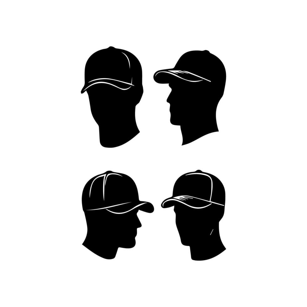 Man wearing baseball cap vector