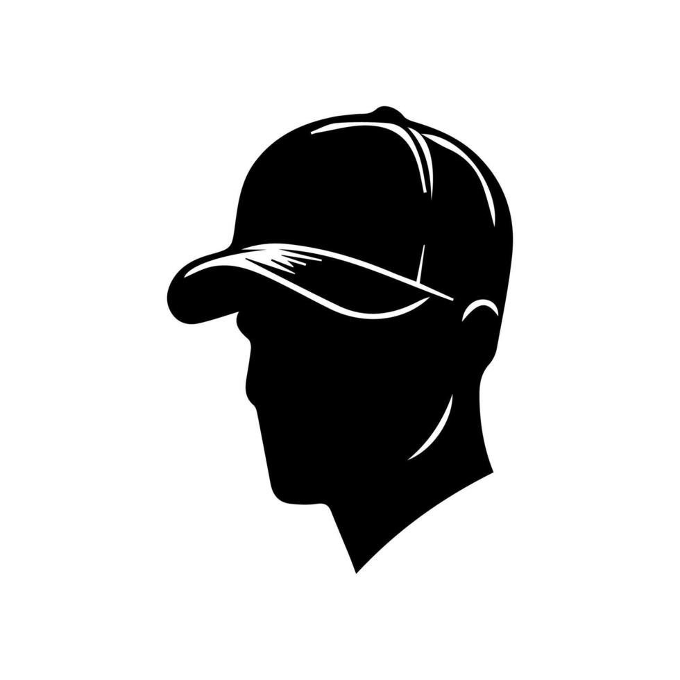 Man wearing baseball cap vector