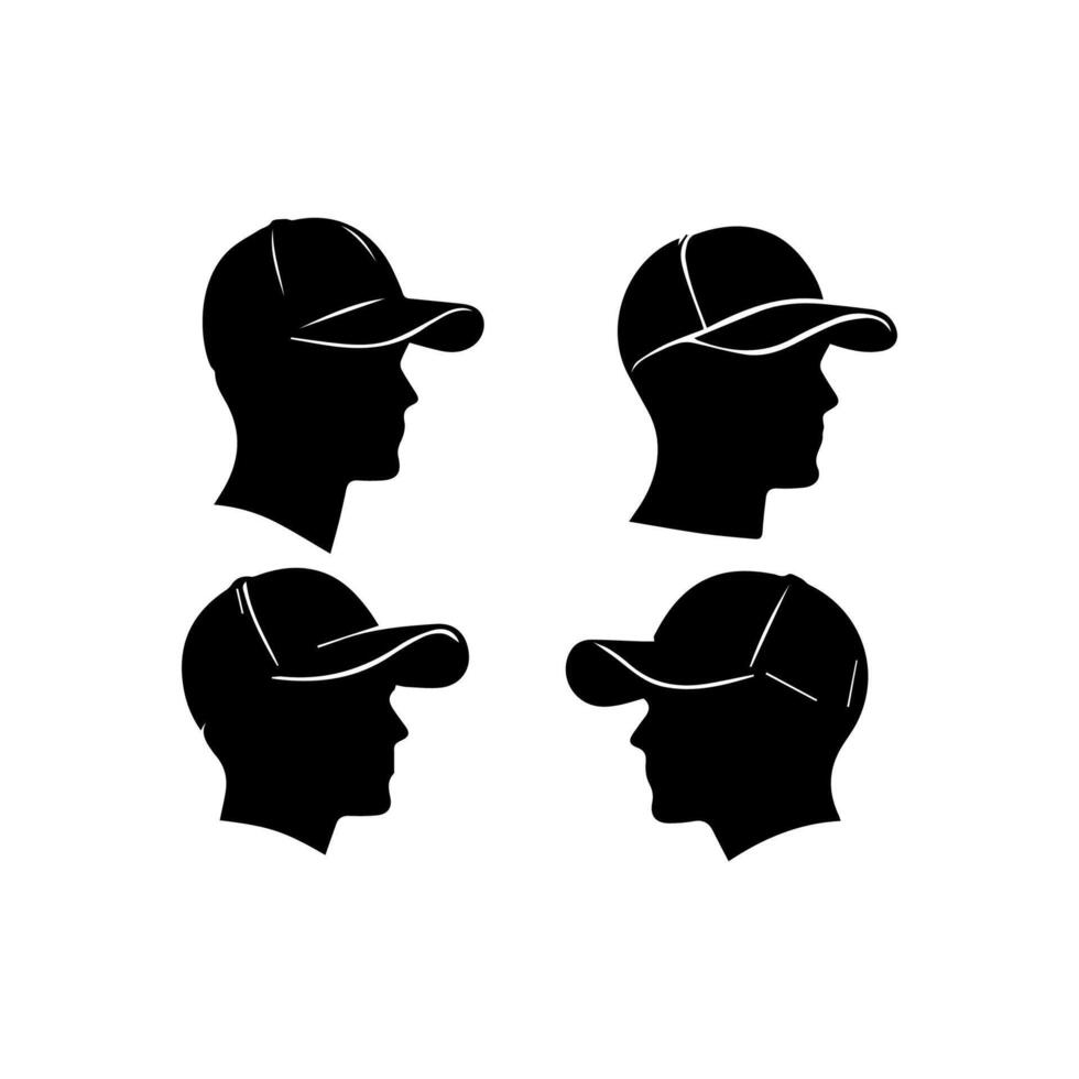 Man wearing baseball cap vector
