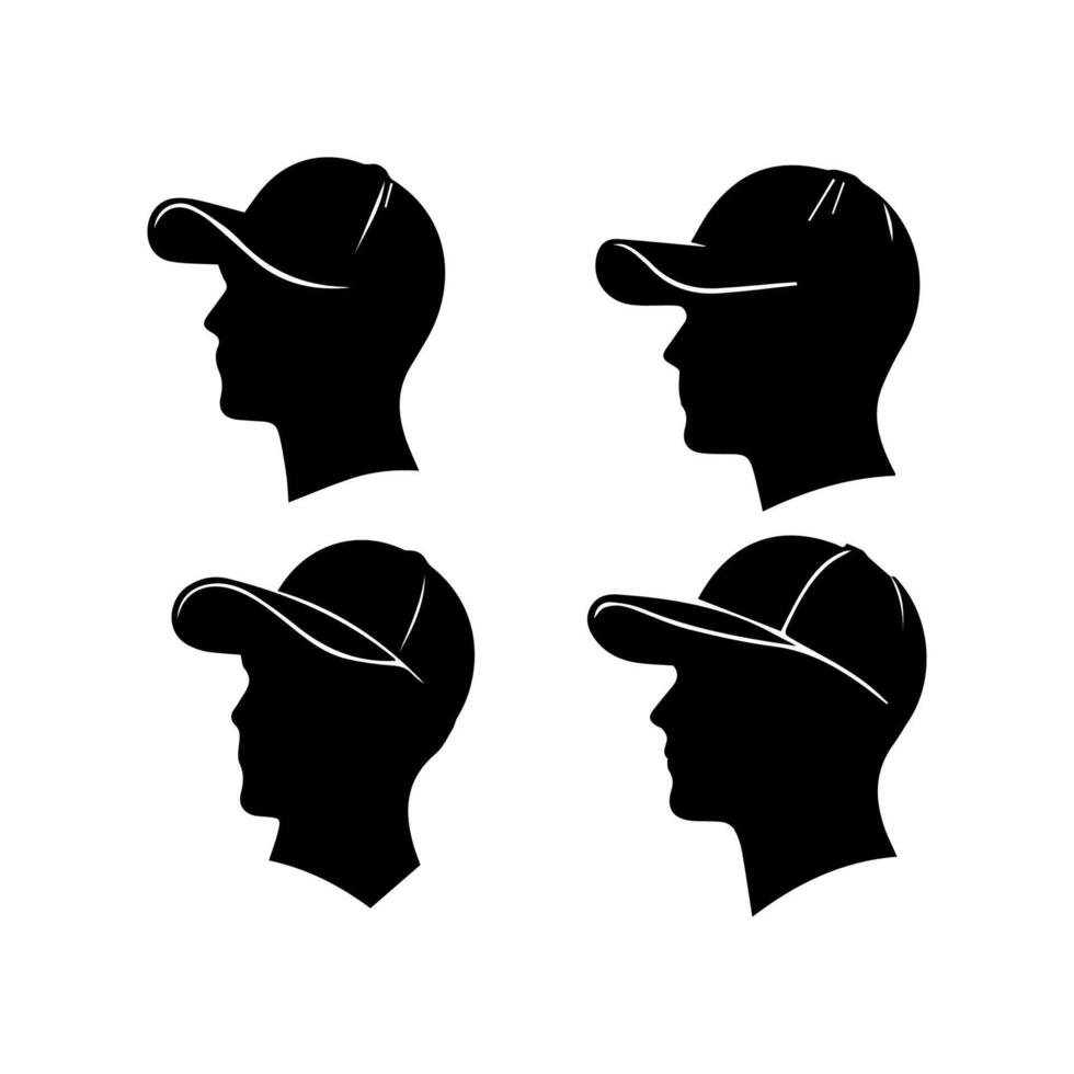 Man wearing baseball cap vector