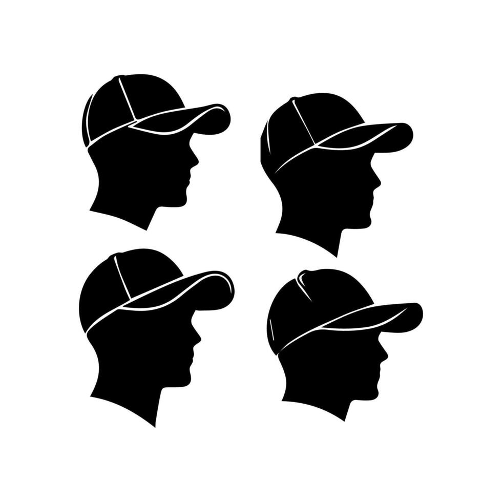 Man wearing baseball cap vector