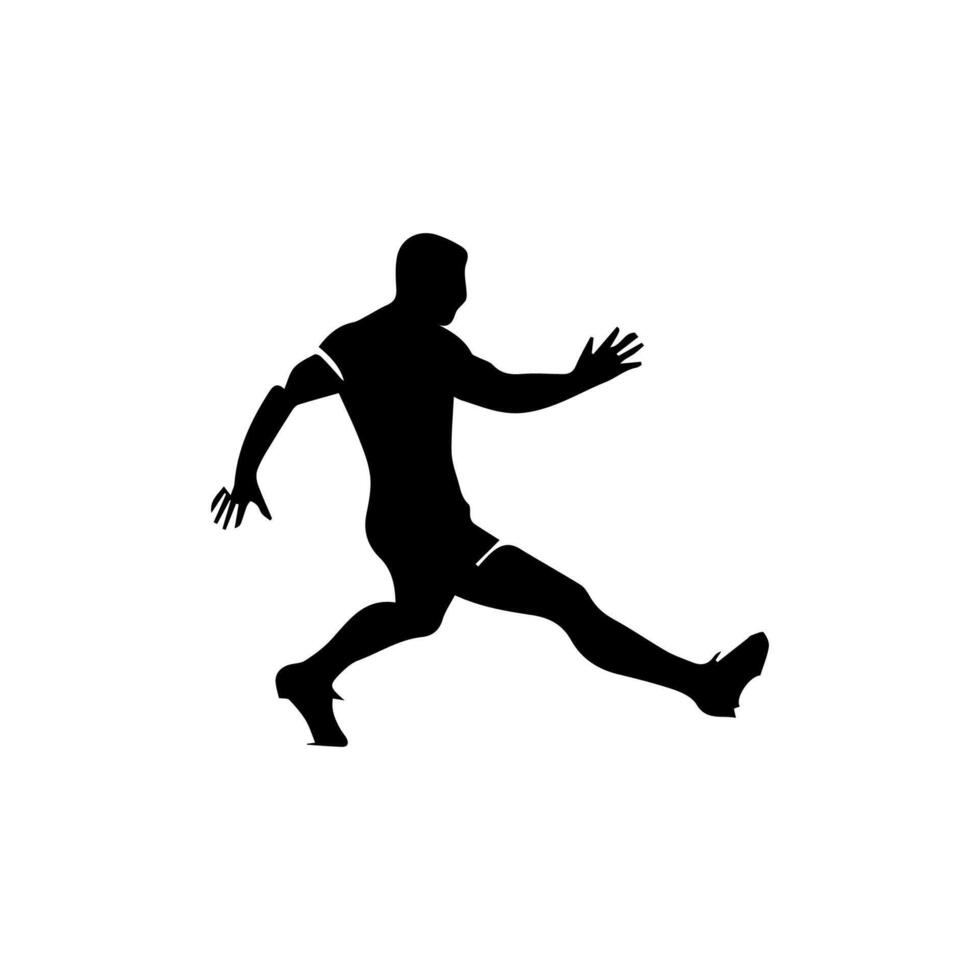 Rugby player silhouette athlete vector