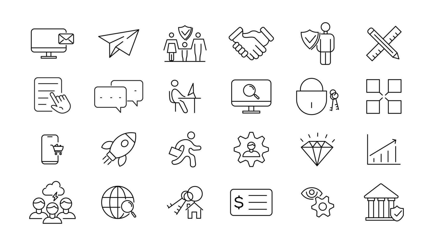 Digital marketing icons set. Content, search, marketing, ecommerce, seo, electronic devices, internet, analysis, social and more line icon. vector
